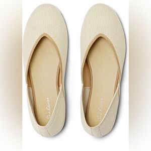 SeeKavan beige memory foam flexible flats w/extra pair of insoles & heel spacer